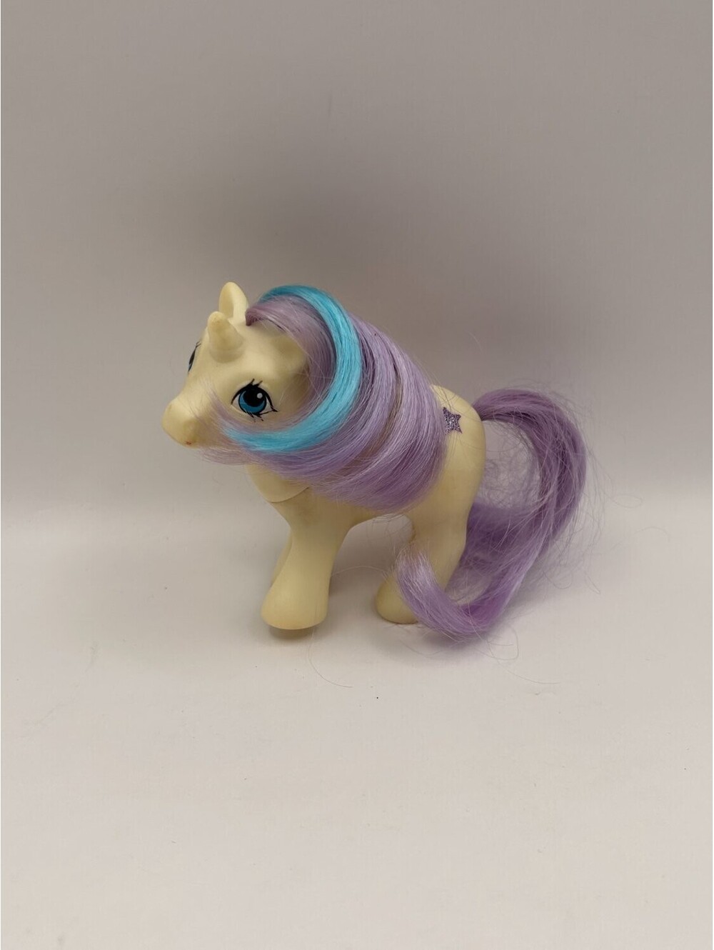 Hasbro My Little Pony G1 Baby Glory Vintage Unicorn Figure 1980s Purple Tail